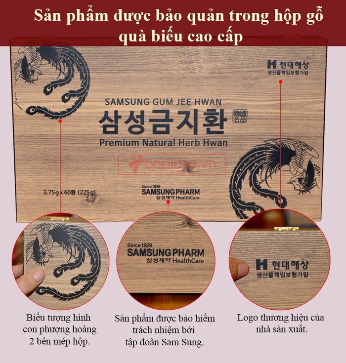 Bổ não 60 viên hộp gỗ Hàn Quốc A036 2