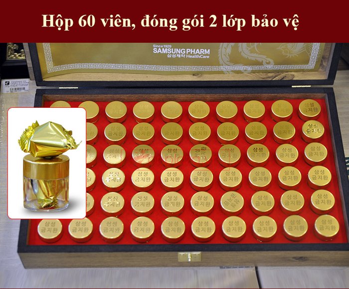Bổ não 60 viên hộp gỗ Hàn Quốc A036 6