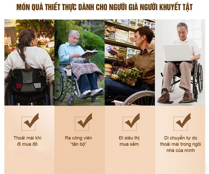 Xe lăn điện đa chức năng cho người già người khuyết tật